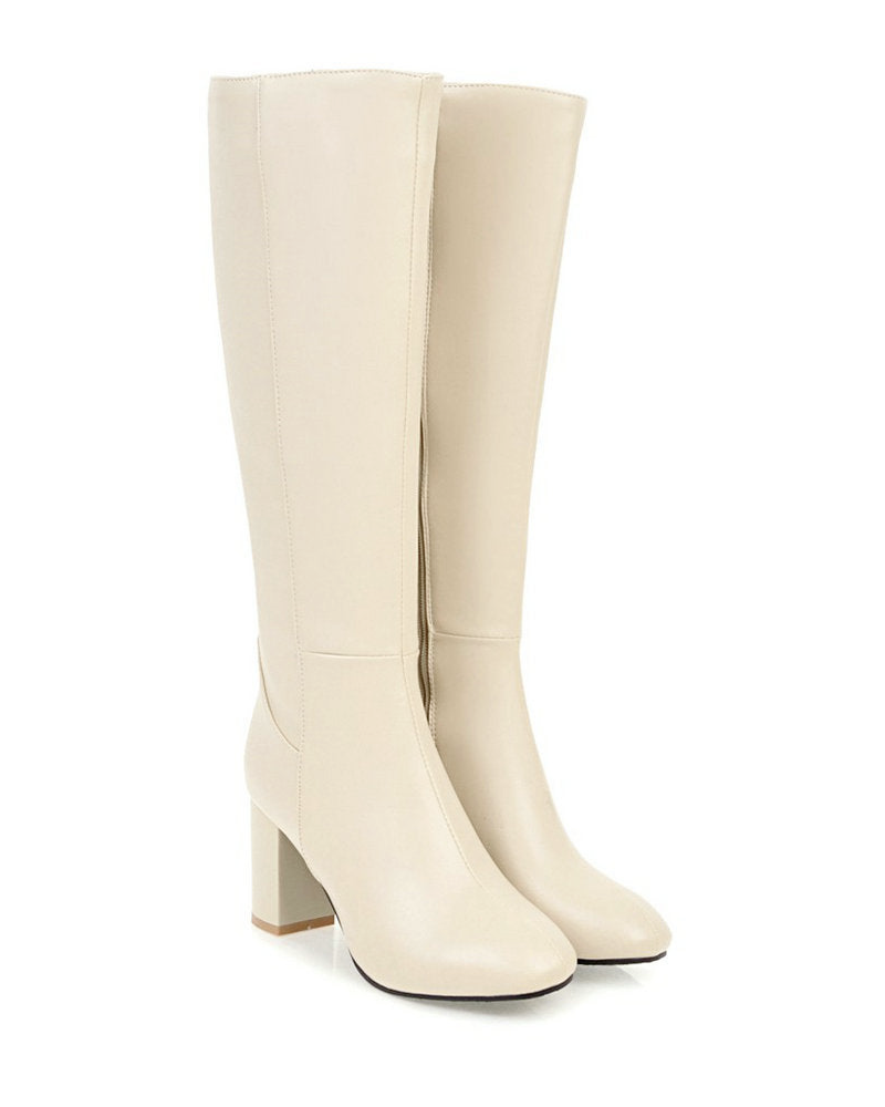 Jasmine - Women's Classic Block-Heel Knee-High Boots
