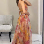 Jessie - Women's Printed Flowing Maxi Dress