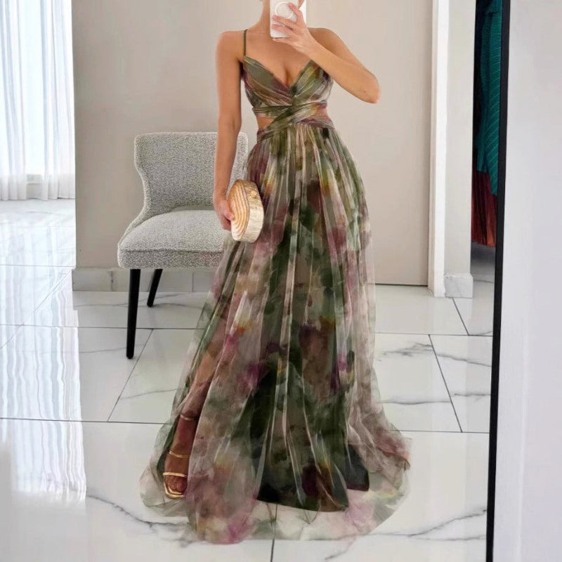 Jessie - Women's Printed Flowing Maxi Dress