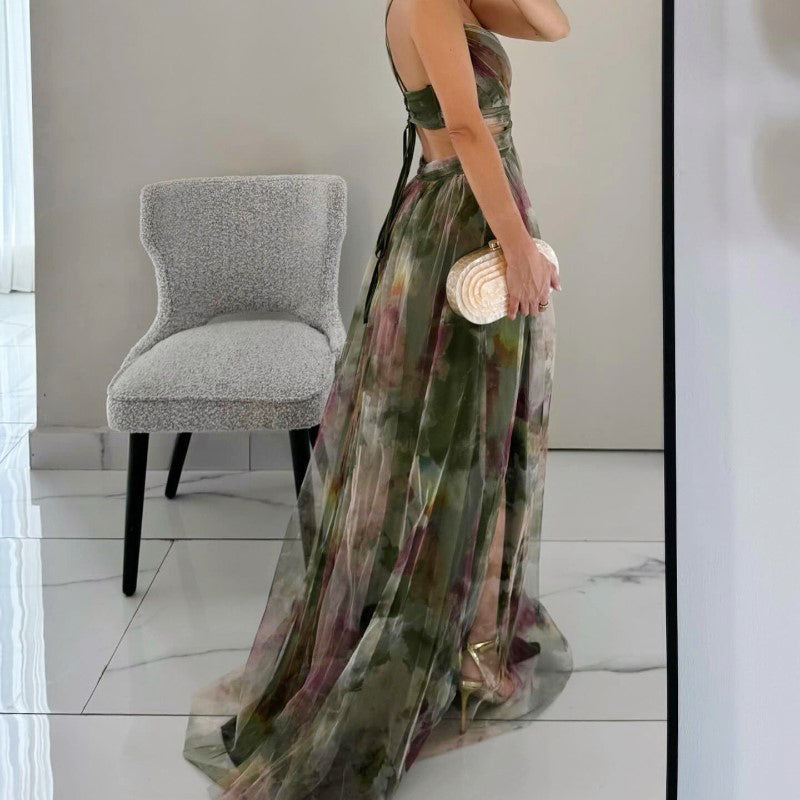 Jessie - Women's Printed Flowing Maxi Dress