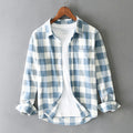 Julian - Men's Classic Fit Brushed Plaid Shirt
