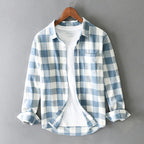 Julian - Men's Classic Fit Brushed Plaid Shirt