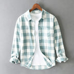 Julian - Men's Classic Fit Brushed Plaid Shirt