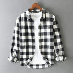Julian - Men's Classic Fit Brushed Plaid Shirt