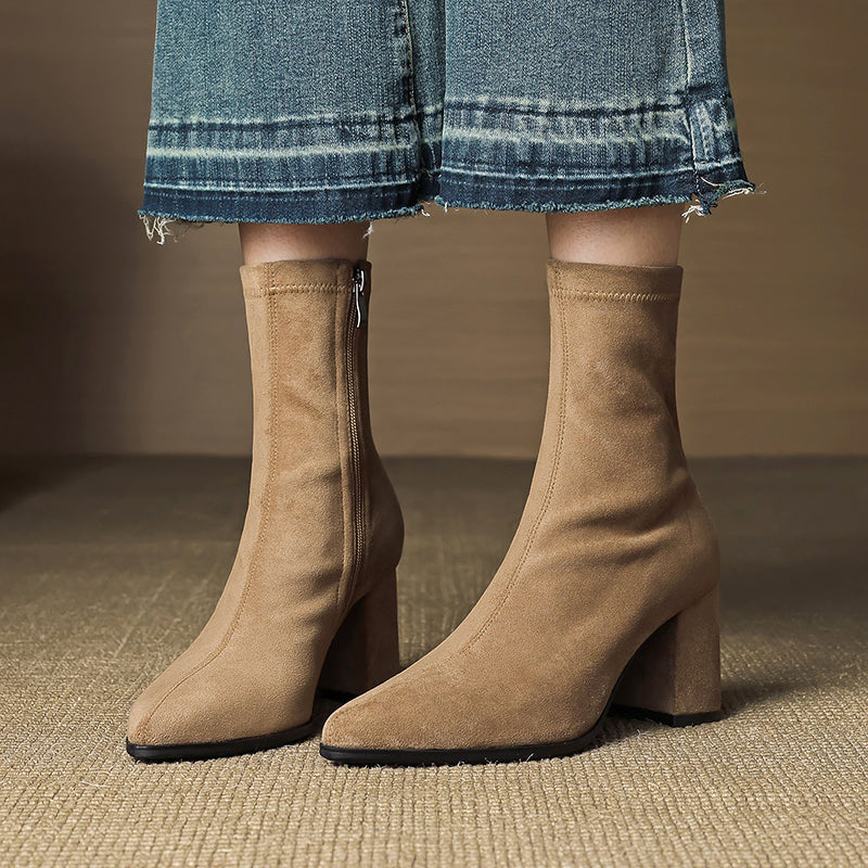 Juliana - Women's Genuine Suede Ankle Boots