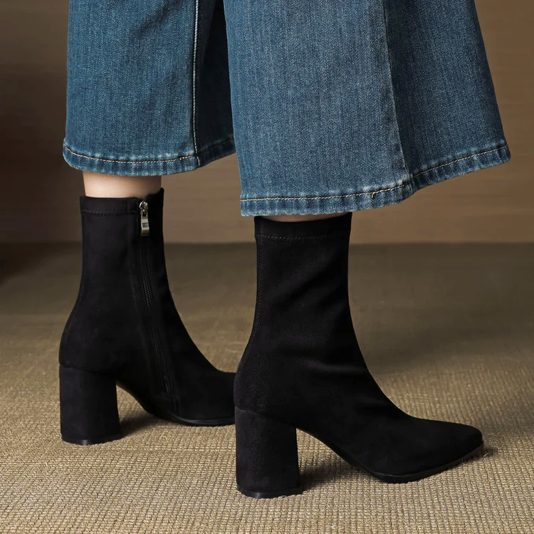 Juliana - Women's Genuine Suede Ankle Boots