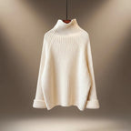 Juliet - Women's Ribbed Turtleneck & Pleated Trousers Set
