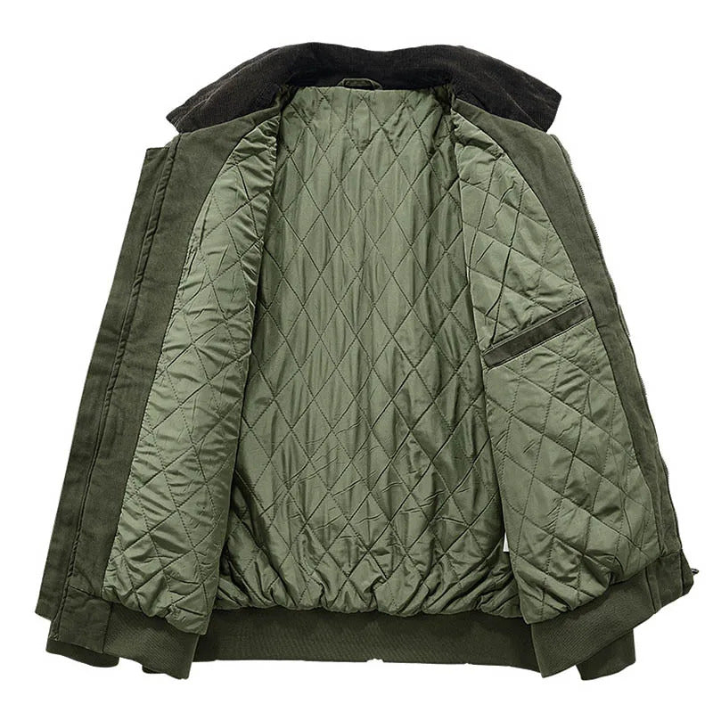 Kaiden - Men's Quilted Work Jacket with Contrast Collar
