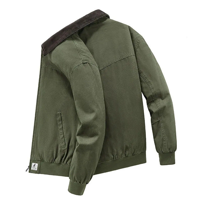 Kaiden - Men's Quilted Work Jacket with Contrast Collar