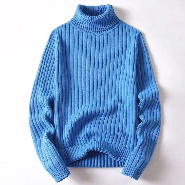 Kairi - Men's Ribbed Turtleneck Knit Sweater