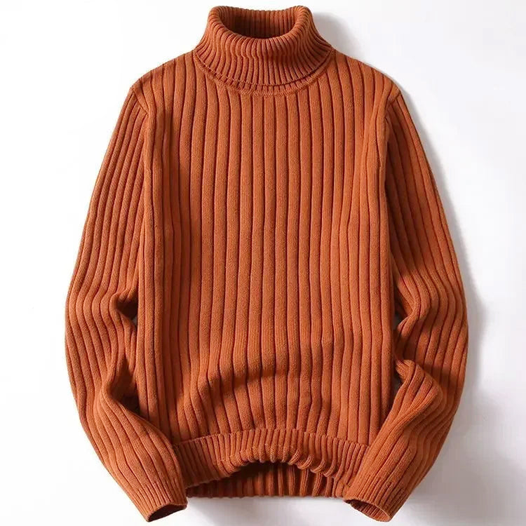 Kairi - Men's Ribbed Turtleneck Knit Sweater