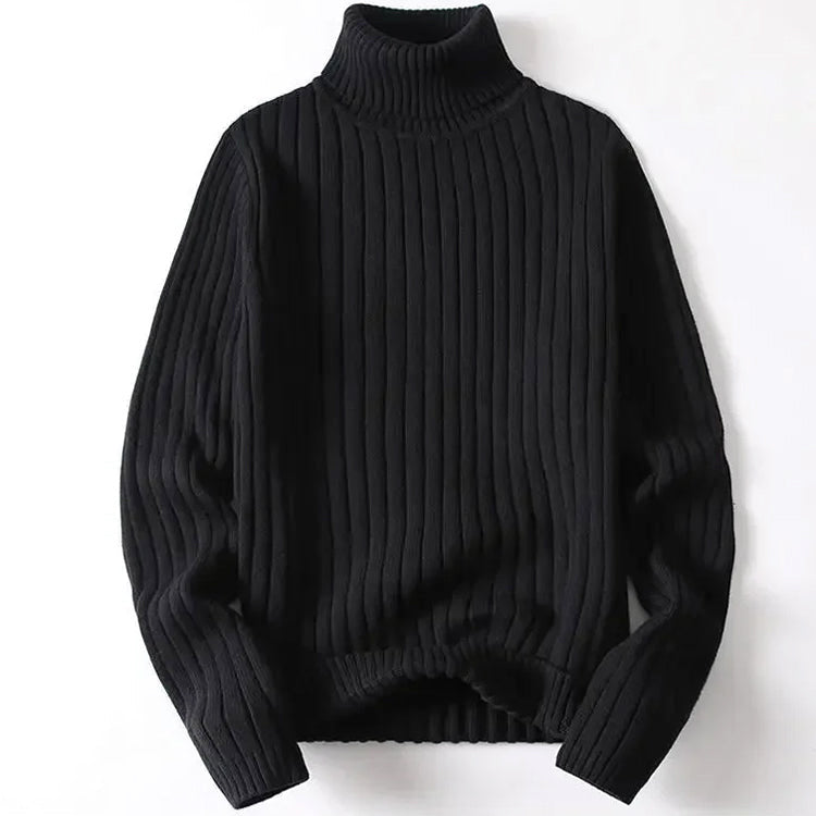 Kairi - Men's Ribbed Turtleneck Knit Sweater