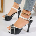 Kayla - Women's Color Block Platform High Heels