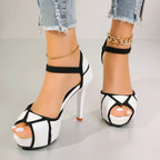 Kayla - Women's Color Block Platform High Heels