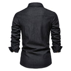 Ken - Men's Long Sleeve Denim Shirt