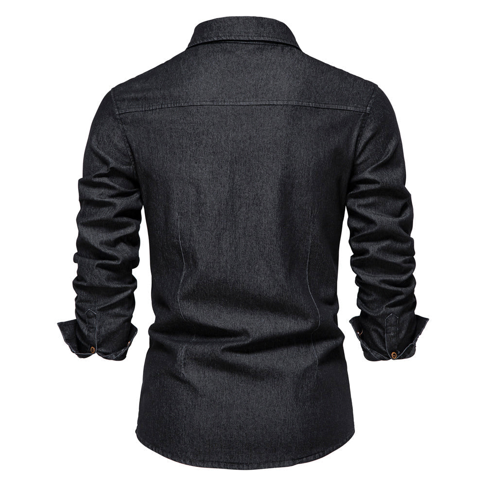 Ken - Men's Long Sleeve Denim Shirt
