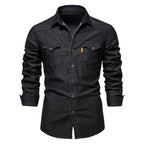 Ken - Men's Long Sleeve Denim Shirt