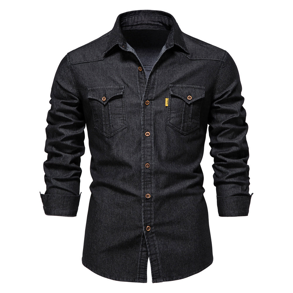 Ken - Men's Long Sleeve Denim Shirt