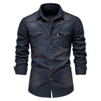 Ken - Men's Long Sleeve Denim Shirt