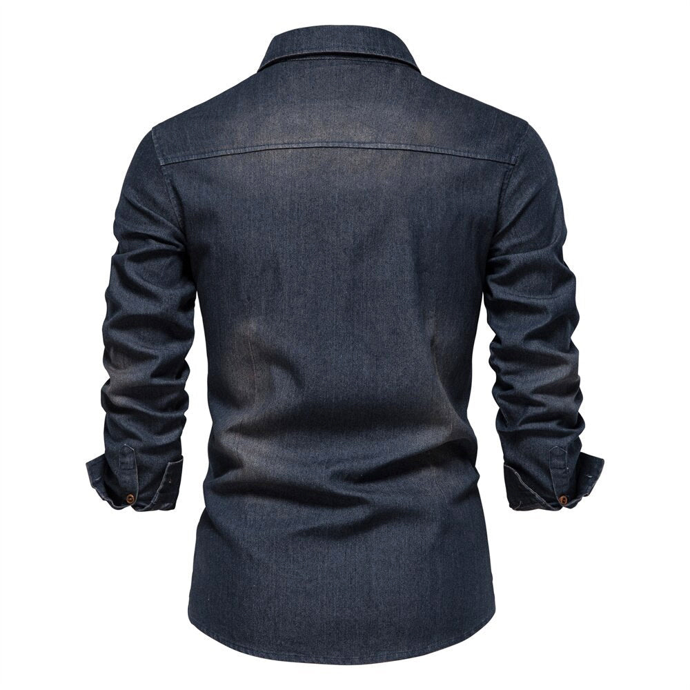Ken - Men's Long Sleeve Denim Shirt