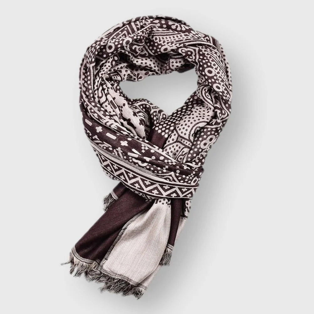 Kingsley - Patterned Cotton Scarf