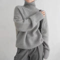 Krizza - Women's Oversized Turtleneck Knit Sweater