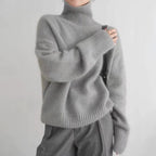 Krizza - Women's Oversized Turtleneck Knit Sweater