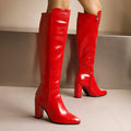 Leila - Women's Leather Knee-High Boots