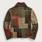 Liam - Men's Vintage Patchwork Shawl Collar Cardigan