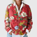 Lucia - Women's Vintage Floral Knit Cardigan