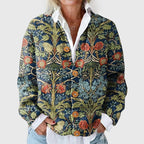 Lucia - Women's Vintage Floral Knit Cardigan