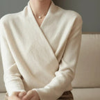 Lucinda - Women's Cashmere Wrap V-Neck Sweater