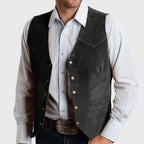 Luke - Men's Classic Western Suede Vest