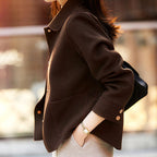 Luna - Women's Wool-Blend Button Coat