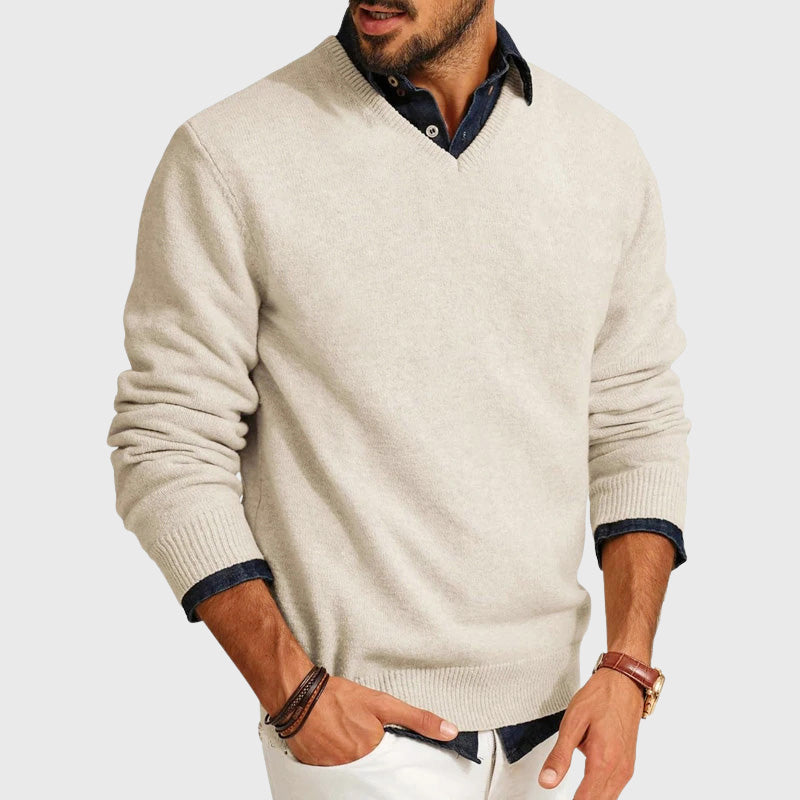 Mac - Men's Classic V-Neck Long Sleeve Sweater