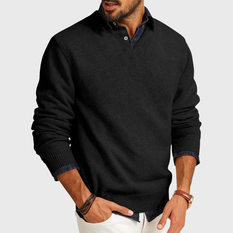 Mac - Men's Classic V-Neck Long Sleeve Sweater