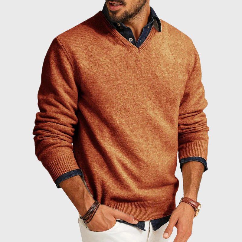 Mac - Men's Classic V-Neck Long Sleeve Sweater