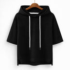 Margot - Women's Relaxed Fit Short Sleeve Hoodie