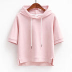 Margot - Women's Relaxed Fit Short Sleeve Hoodie