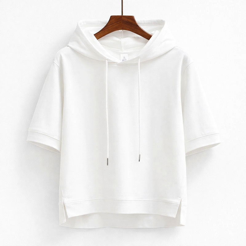 Margot - Women's Relaxed Fit Short Sleeve Hoodie