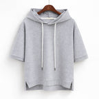 Margot - Women's Relaxed Fit Short Sleeve Hoodie