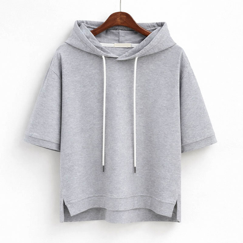 Margot - Women's Relaxed Fit Short Sleeve Hoodie