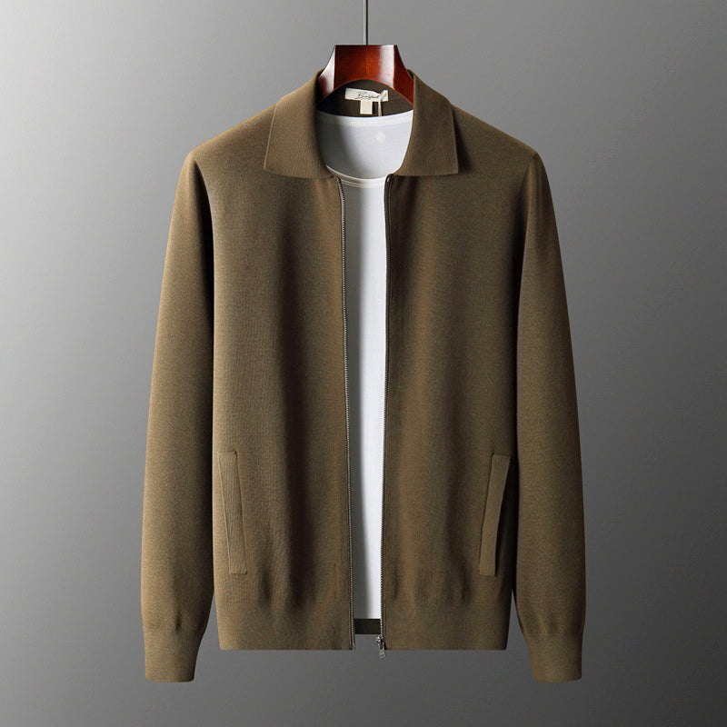 Mateo - Men's Casual Zip-Front Knit Jacket