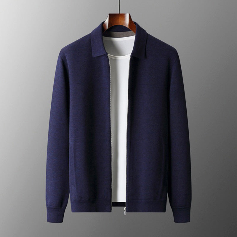 Mateo - Men's Casual Zip-Front Knit Jacket