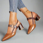 Matilda - Women's Pointed Toe Slingback Block Heels