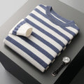 Maverick - Men's Striped Cashmere Crewneck Sweater