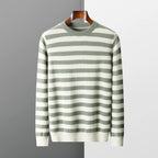 Maverick - Men's Striped Cashmere Crewneck Sweater