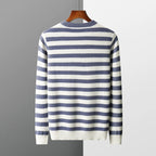 Maverick - Men's Striped Cashmere Crewneck Sweater