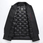 Max - Men's Plaid Overcoat with Button-Front Closure