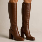 Melany - Women's Classic Knee-High Zip-Up Boots